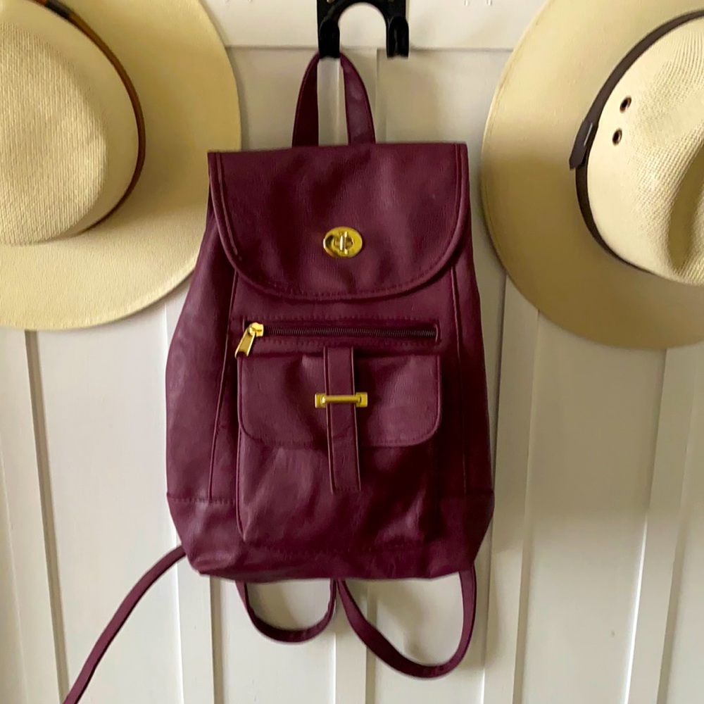Grape color small back pack